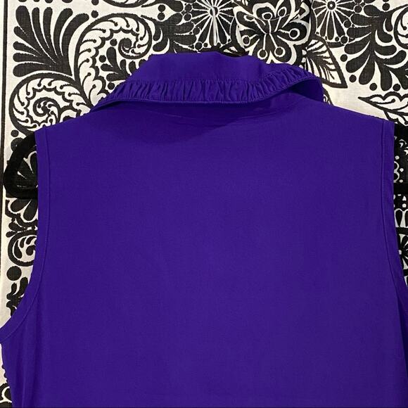 Women's EP Pro S Ruffled Trim Purple Golf Activewear Zip Front Vest MINT COND. - Picture 6 of 9